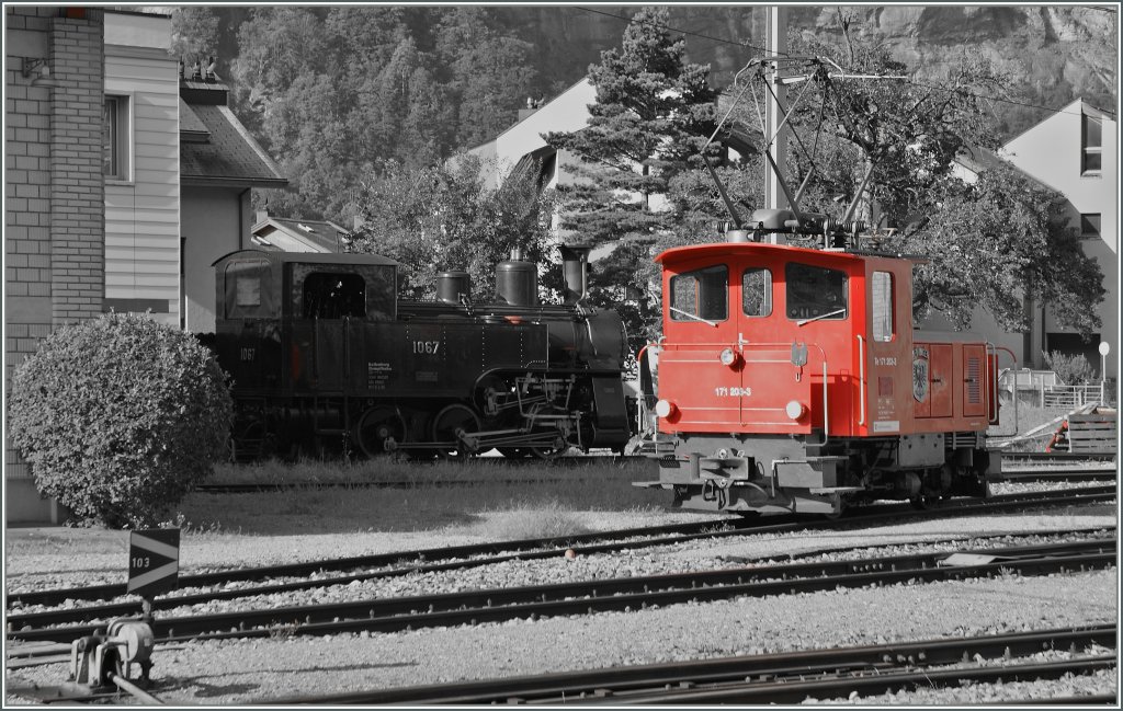 Damit das S/W Bild nicht ganz so grau wirkt, habe ich einwenig rot gelassen....
Meiringen, den 20. Aug. 2012