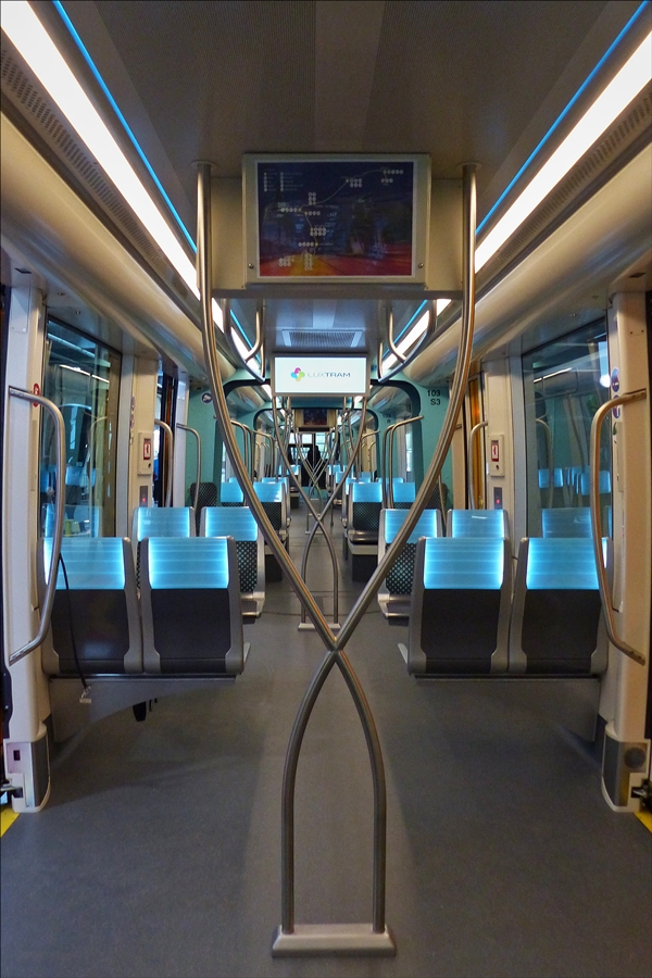 . Innenansicht der Tram 103, aufgenommen beim Tag der offenen T�r auf dem Betriebsgel�nde der Luxtram.  23.09.2017     (Jeanny) 