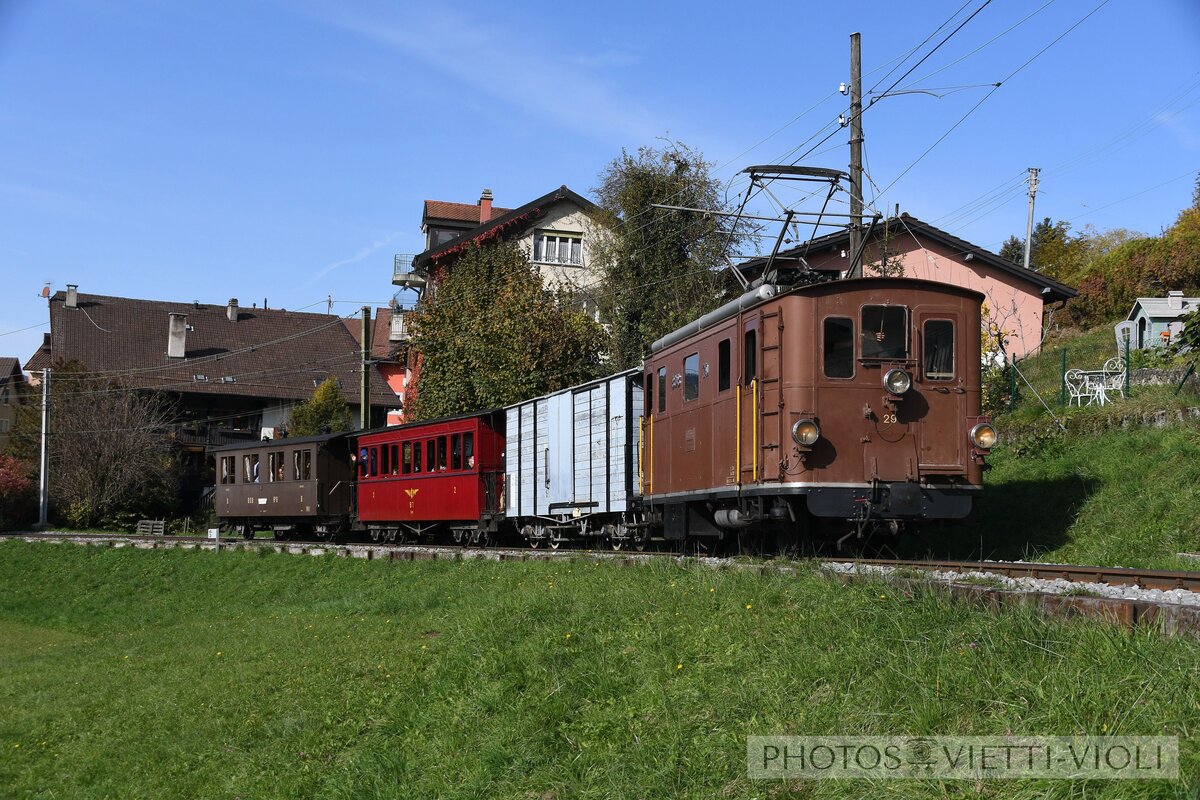 2020-10-25, BC Blonay Chemin du Jordil
locomotive électrique HGe 3/3 29 BOB