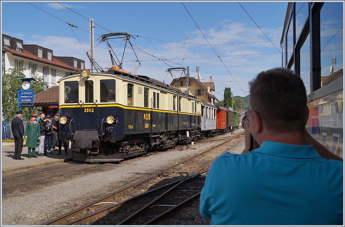 50 Jahre Blonay - Chamby; Mega Steam Festival: Der MOB FZe 6/6 2002 wurde nicht zu Unrecht gerne und oft fotografiert.
Blonay, den 21. Mai 2018