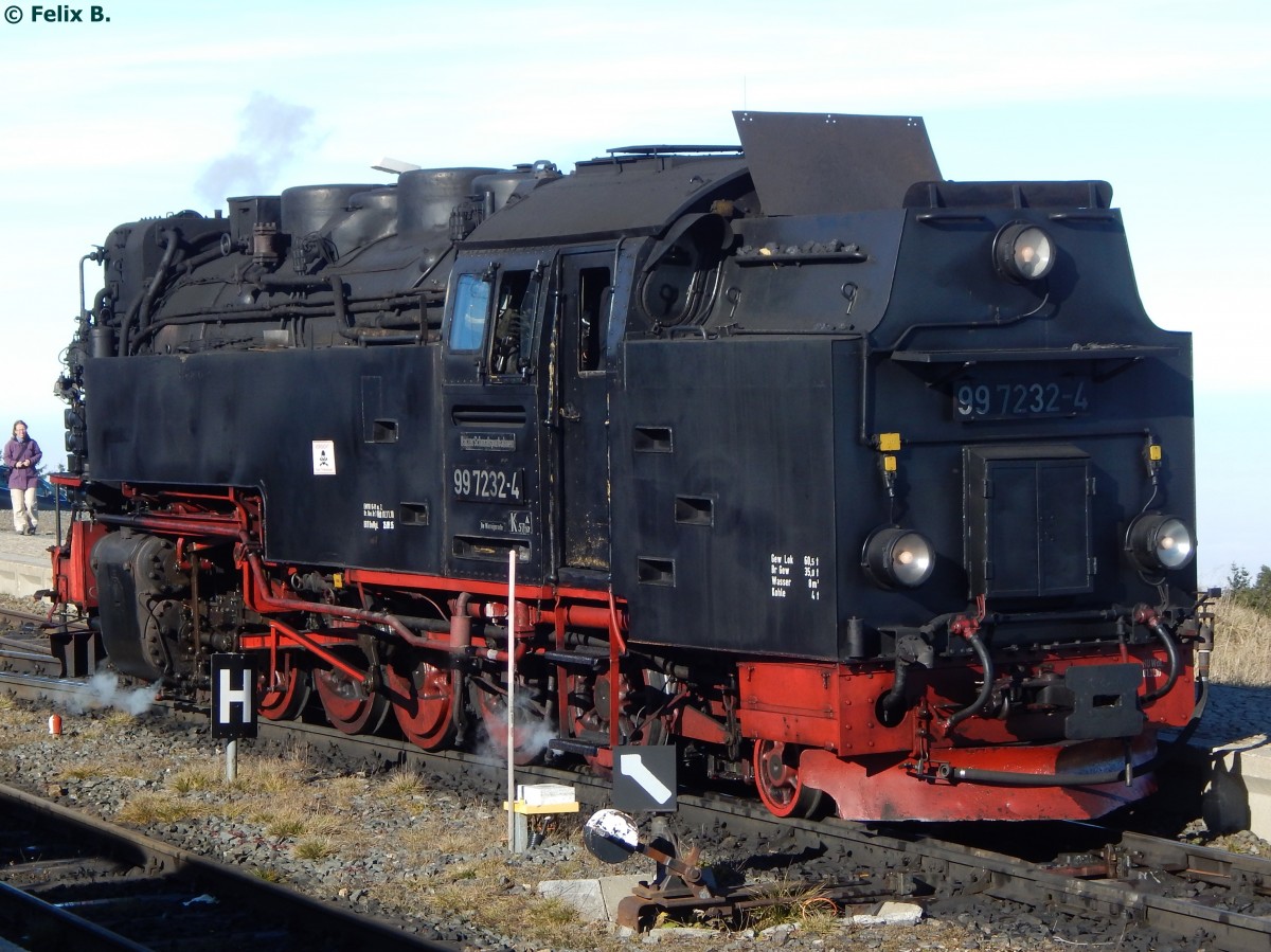 99 7232-4 der HSB auf dem Brocken am 28.10.2015