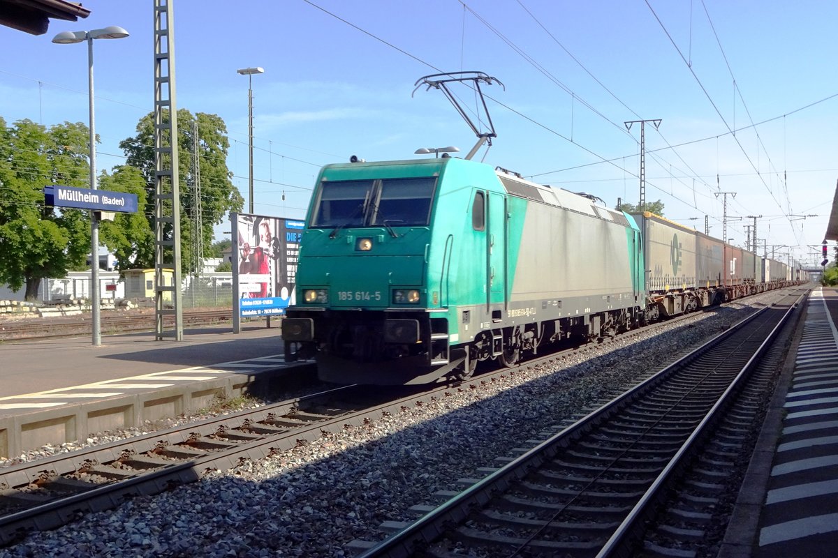 Alpha Trains 185 614 steht am 30 Mai 2019 in Müllheim (Baden). 