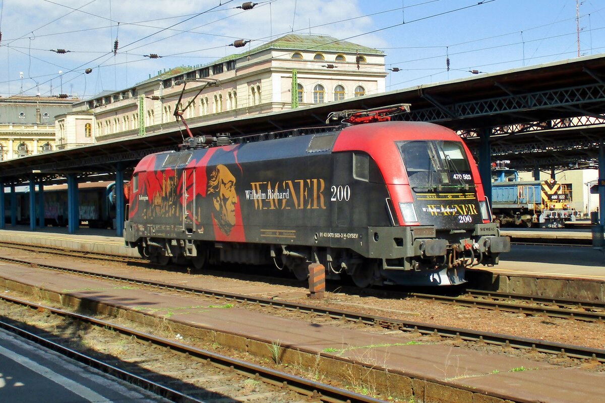 Am 11 Mai 2018 lauft GySEV 470 503 um in Budapest Keleti.