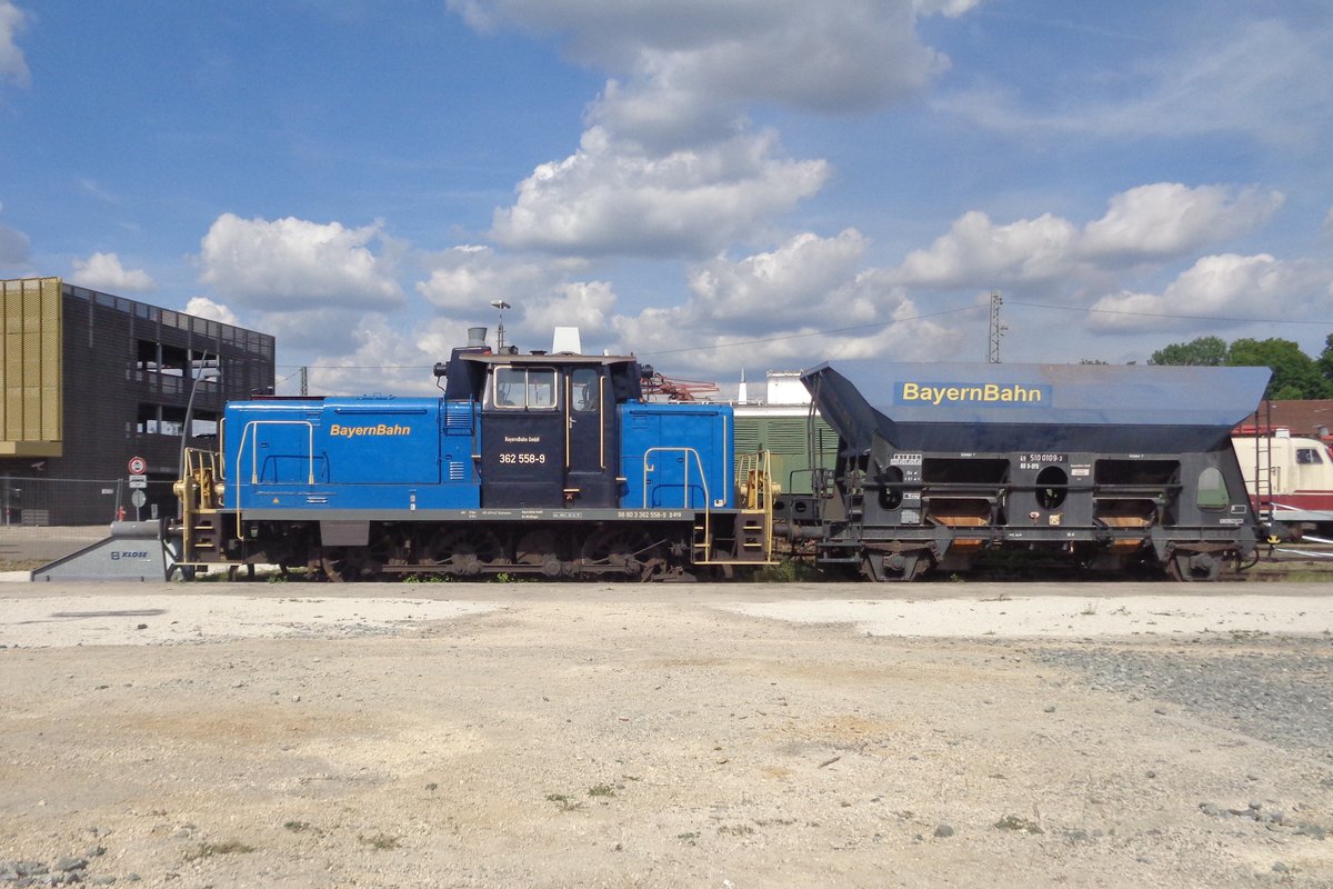 Bayernbahn 362 558 steht am 1 Juni 2019 in N�rdlingen. 