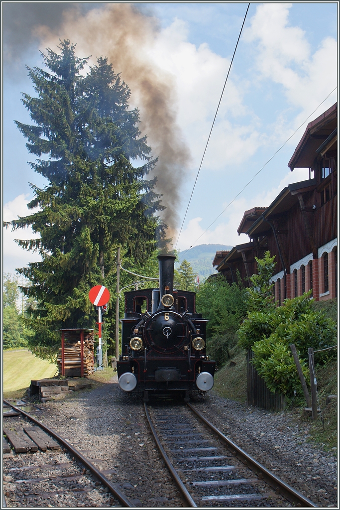 BLONAY-CHAMBY PINGSTFESTIVAL 2015: Die G 3/3 N° 6 in Chalin,
25. Mai 2015