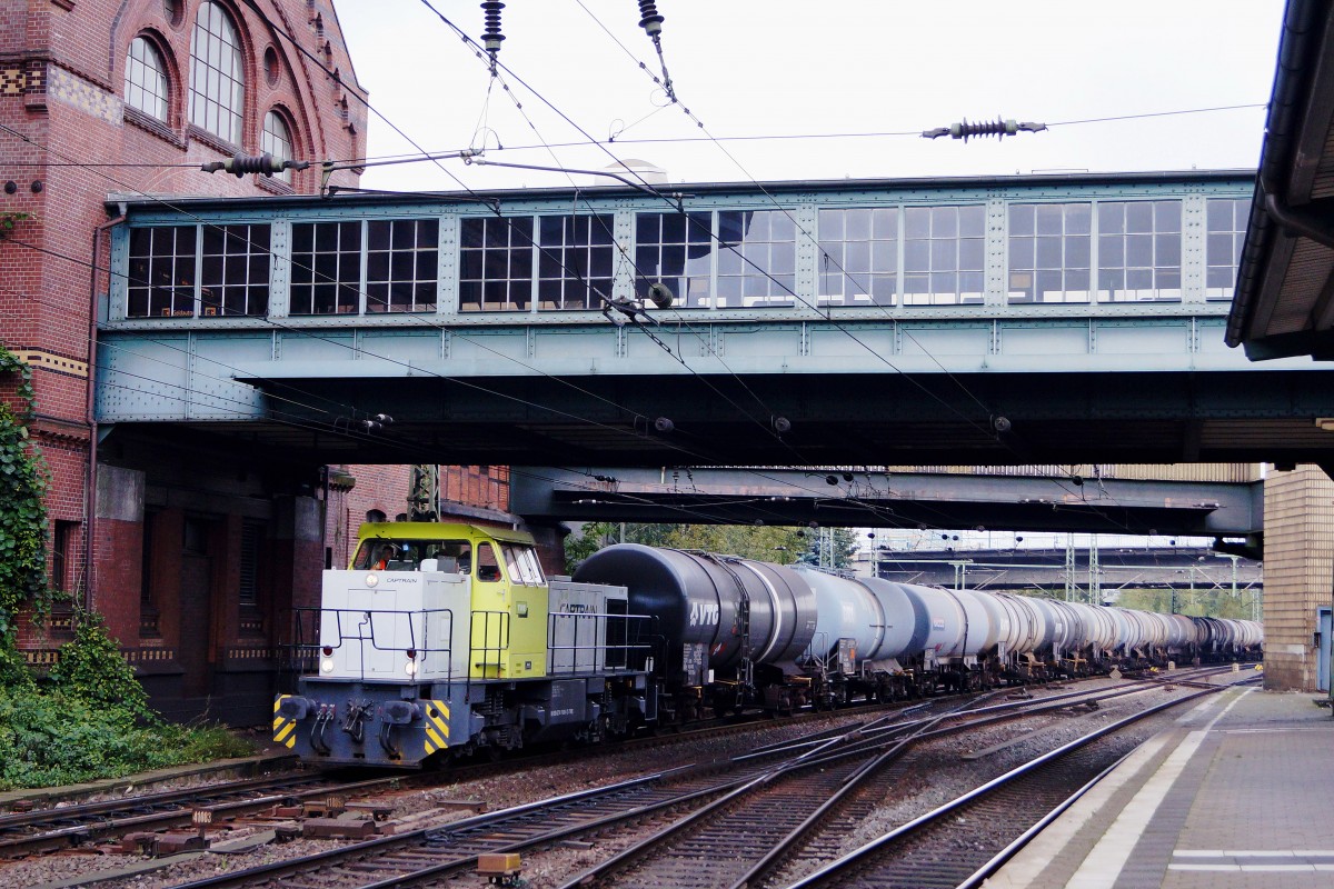 CAPTRAIN: Züge der CAPTRAIN in HAMBURG HARBURG unterwegs. Aufnahme vom 13. Oktober 2015.
Foto: Walter Ruetsch