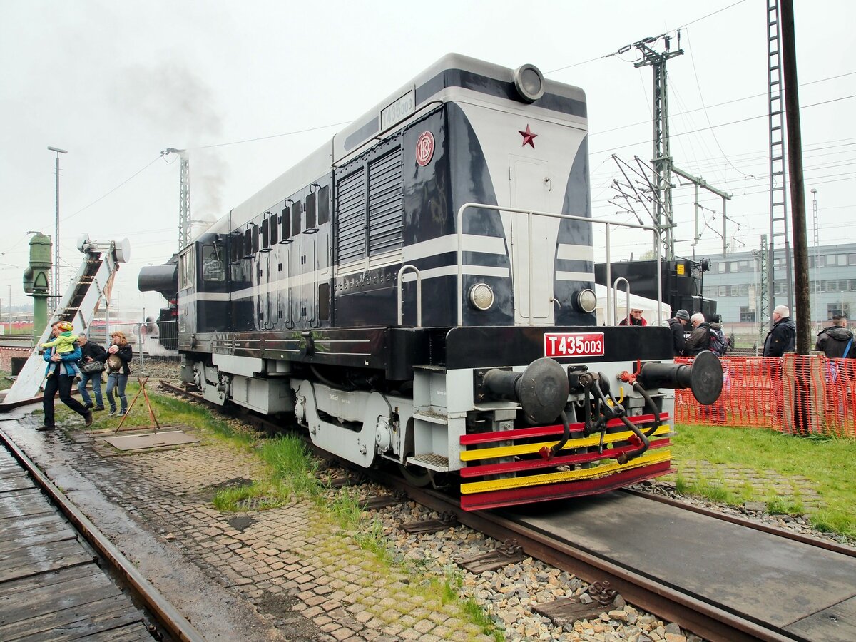 CD T 435 003 beim 8. Dampfloktreffen in Dresden Altstadtam 15.04.2016.