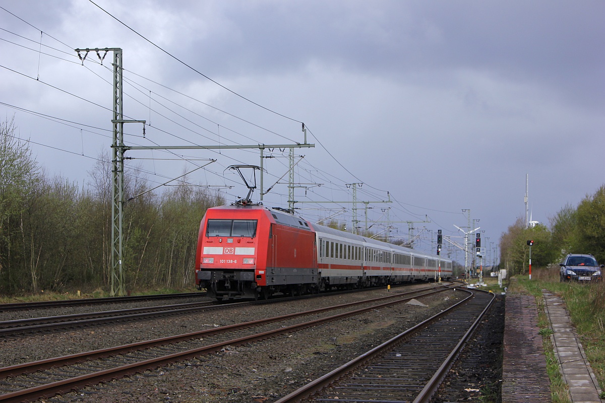 DB 101 138-6 mit IC nach Flensburg J�bek 23.04.2017
