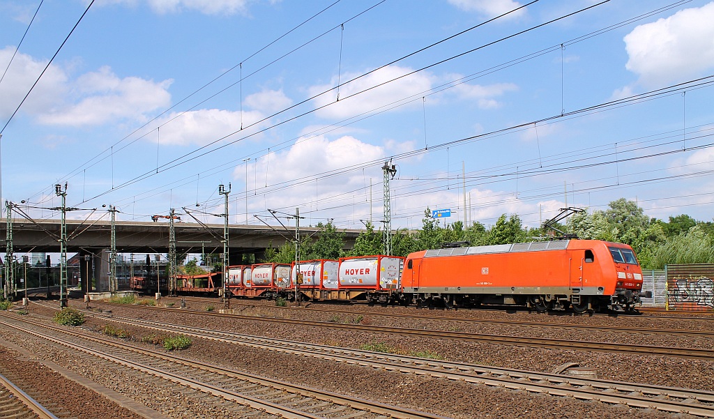 DB 145 068-3 mit kurzem Gz. HH-Harburg 06.08.2013