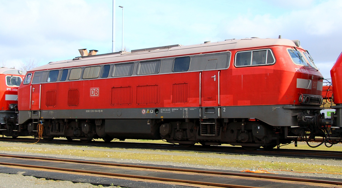 DB 218 834-0 (ex 218 367-1), REV/BCS X/28.07.21, Nieb�ll Bw 04.03.2023