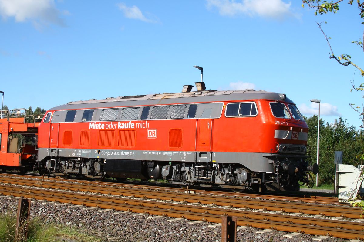 DB Gebrauchtzug 218 431 Nieb�ll AZ 06.09.2025