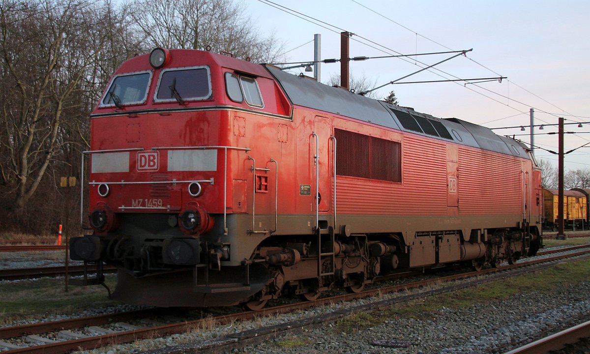 DBSSC/RSC Litra Mz 1459 in DB verkehrsrot abgestellt im dänischen Pattburg/DK. 31.12.2019   