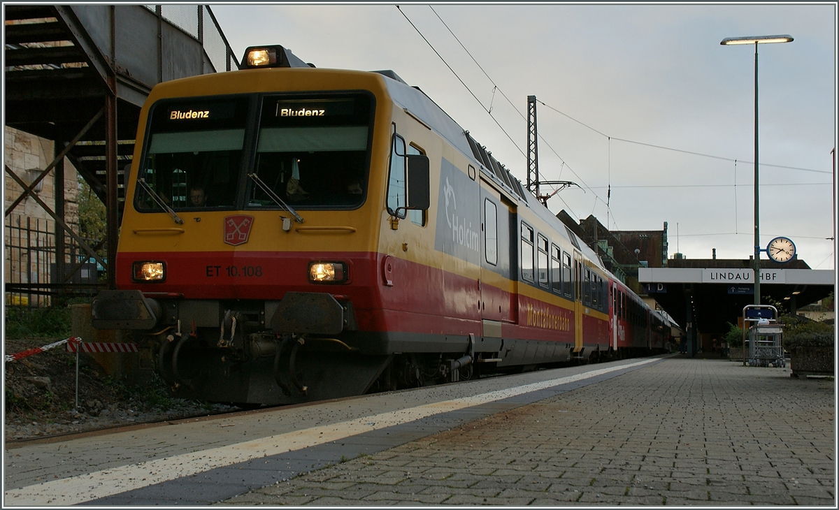 Der ET 10.108 der Montafonbahn in Lindau. 
21. Sept. 2011