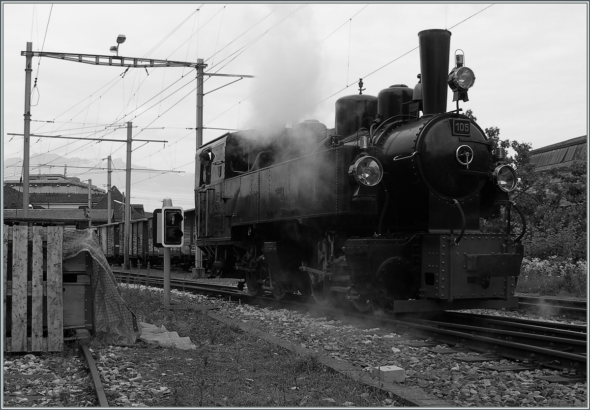 Die G 2x 2/2 105 in Vevey. 
27. Juli 2014
