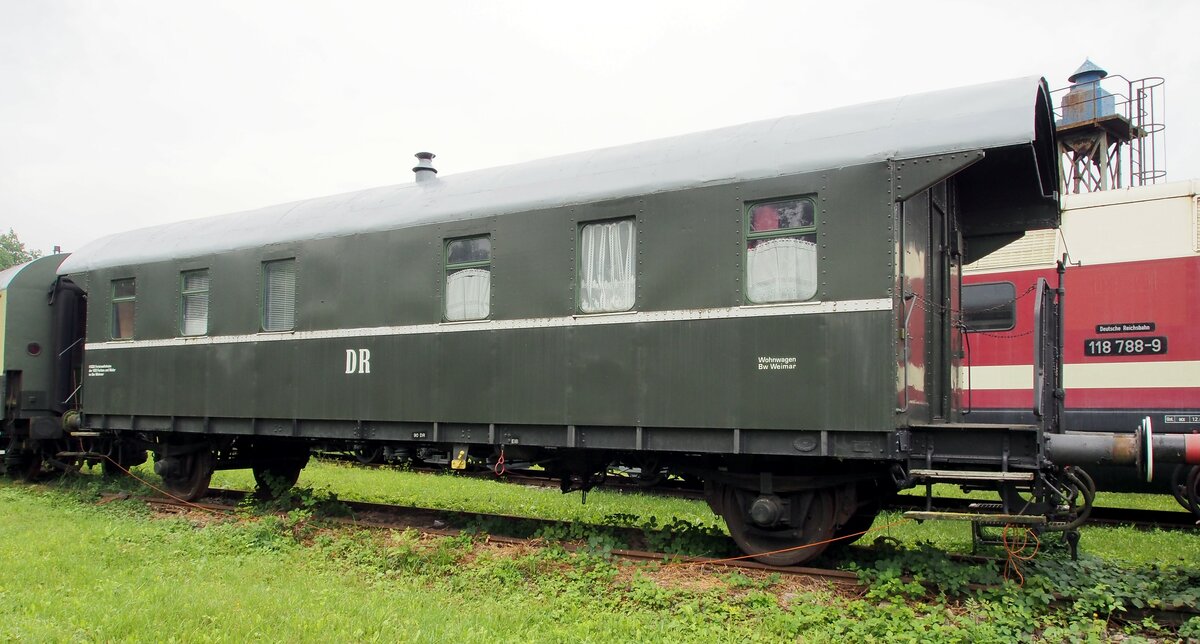 Donnerbüchse Wohnwagen des Eisenbahnmuseums Weimar am 05.08.2016.