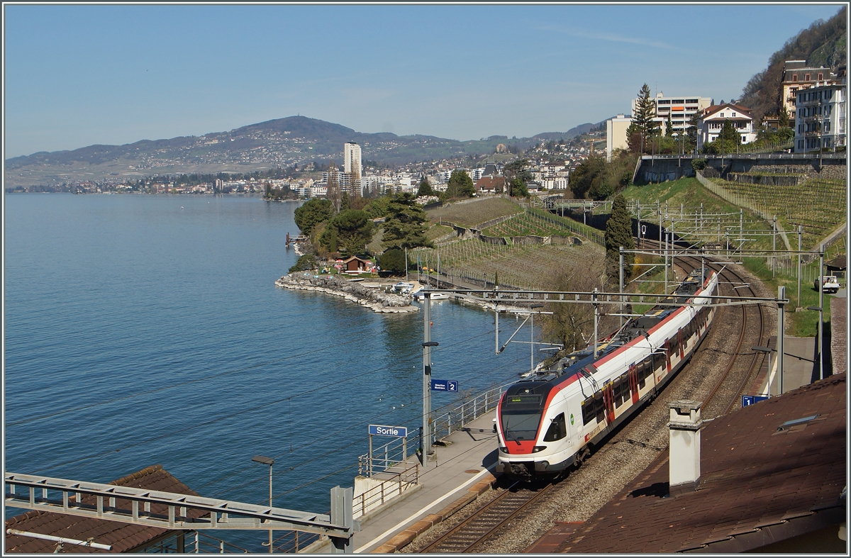 Ein Flirt verl�sst Veytaux-Chillon. 
13. April 2015