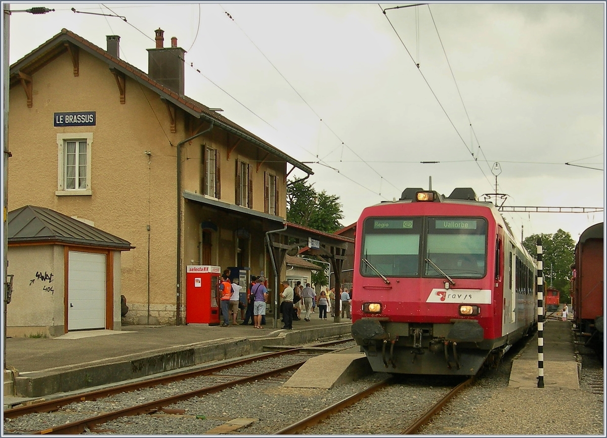 Ein Travys NPZ im alten Bahnhof von Le Brassus.
23. Juli 2006