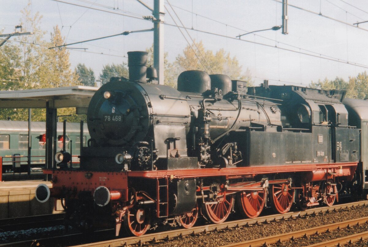 Eisenbahntradition Lengerich 78 468 steht am 2 Oktober 2001 in Gouda.