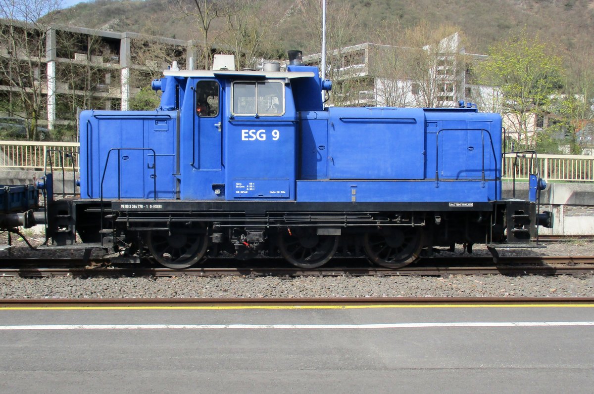 ESG-9, ex 364 778, steht am 29 M�rz 2017 in Bad M�nster am Stein.