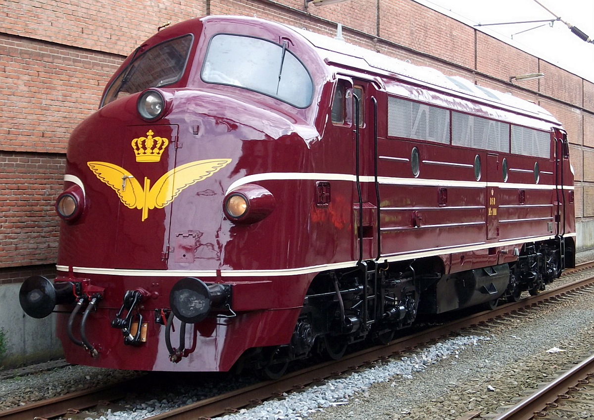 Fein rausgeputzt und sch�n poliert steht die DSB Museumslok Litra My 1101 im d�nischen Padborg und wartet auf den Sonderzug anl�sslich des 60.ten NOHAB Geburtstages. 05.09.2014