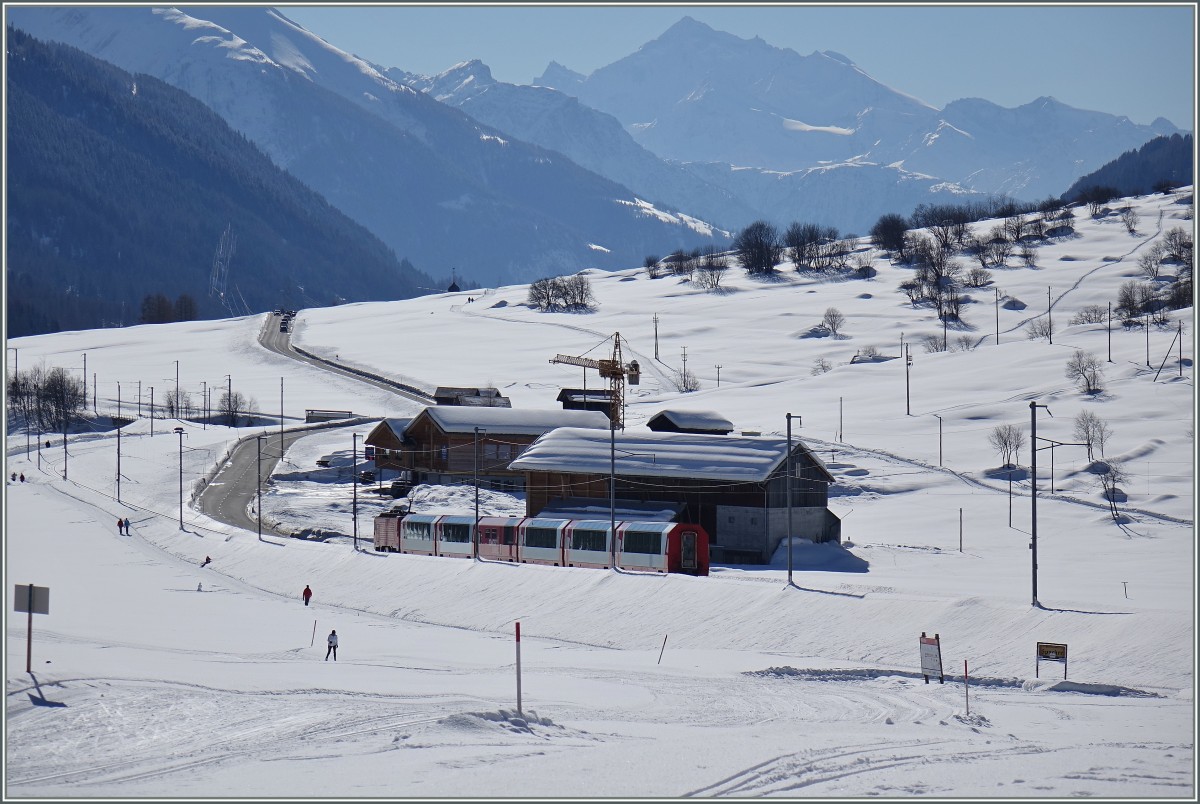 Glacier Express Impressionen bei M�nster...
GEX 903 am 20. Fe.b 2014