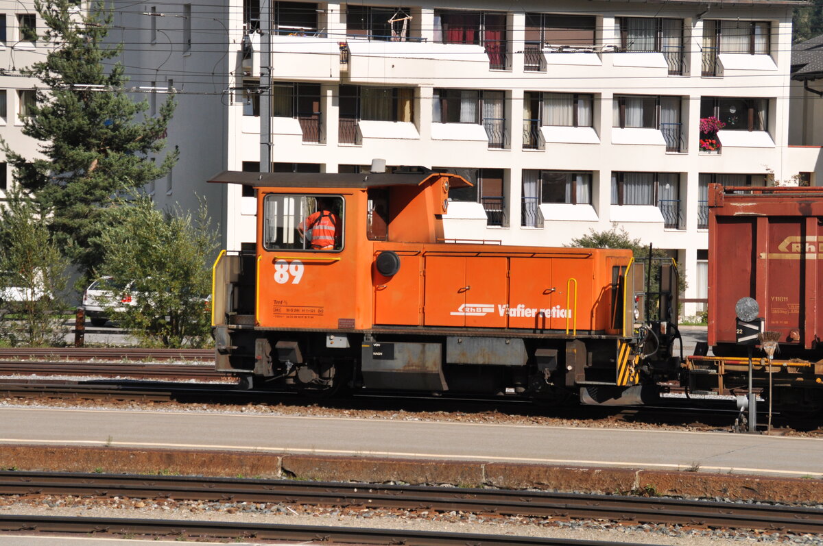 Gm 2/2 Nr.89 in Samedan am 19.08.2009.