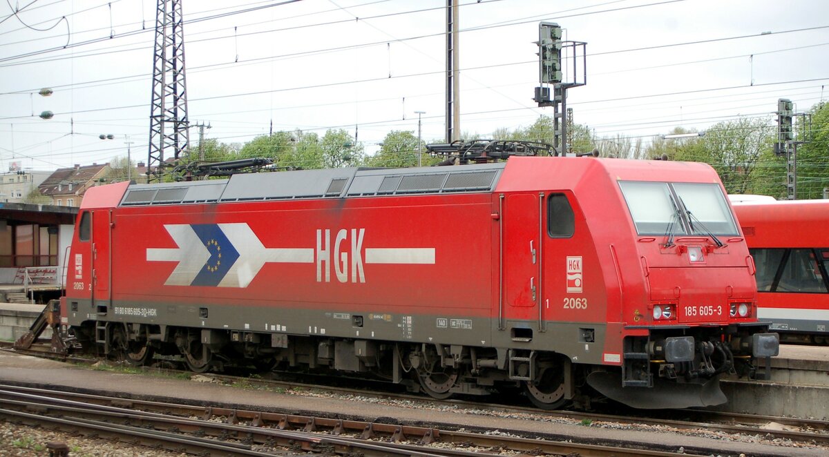 HGK 185 605-3 in Ulm am 16.04.2009.