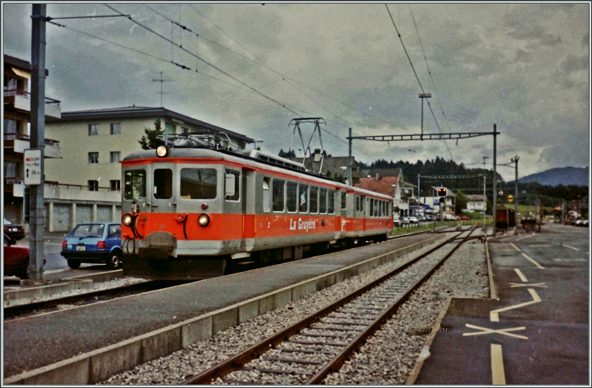 In Archiv gefunden: Der Be 4/4 131 (?) im Planeinsatz in Pal�zieux.
Sept. 1992