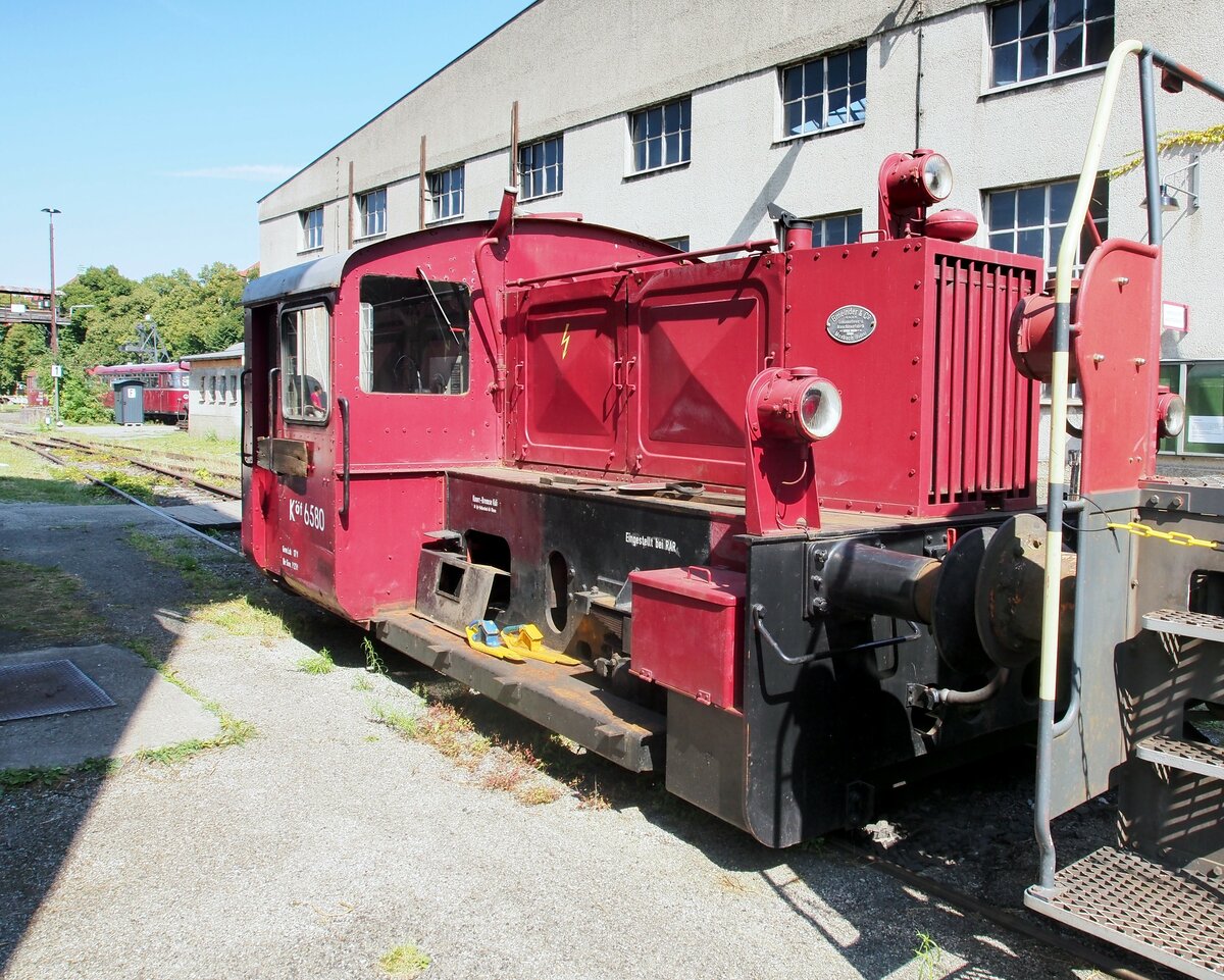 K�f 6580 von Gmeinder & Co im Bahnpark Augsburg am 23.08.2015.