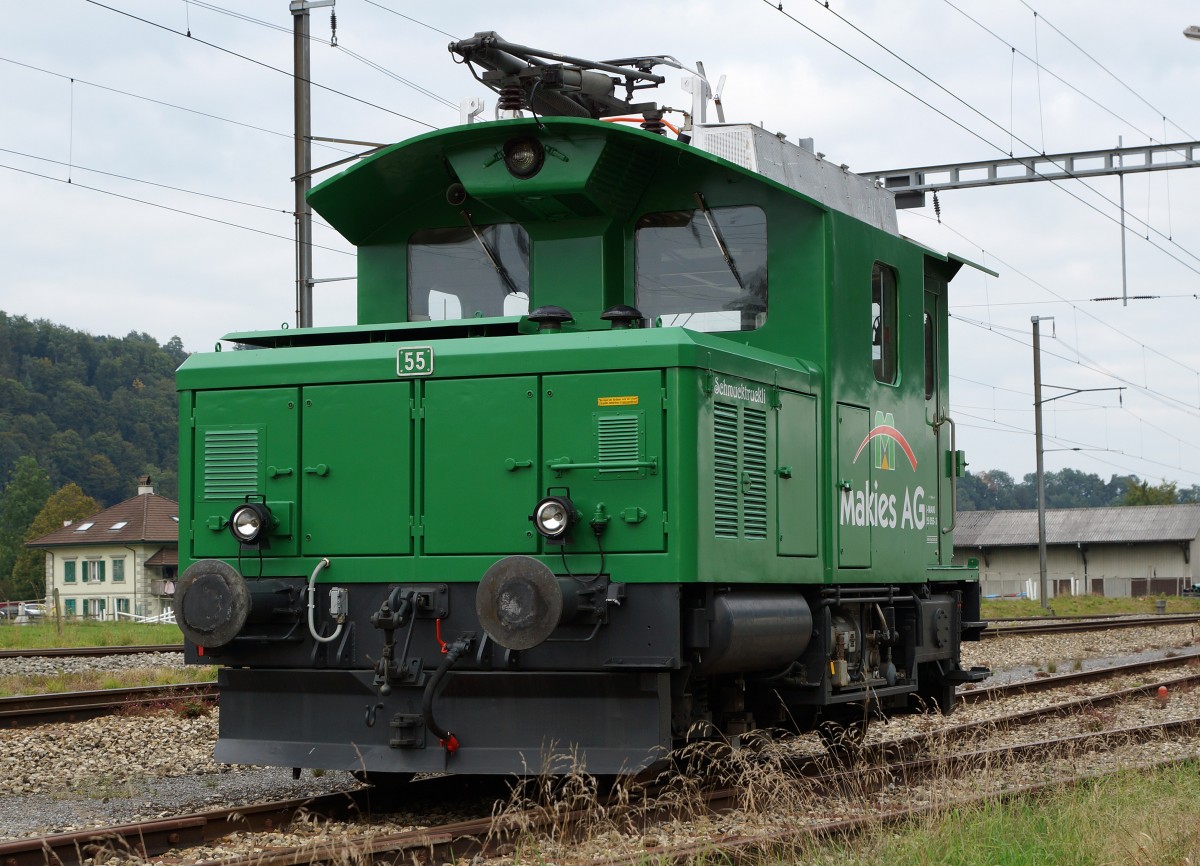 Makies AG: Portraitaufnahme der gr�ne Tem 55  SCHMUCKTRUCKLI  der Makies AG, entstanden in Ufhusen am 27. September 2015.
Foto: Walter Ruetsch