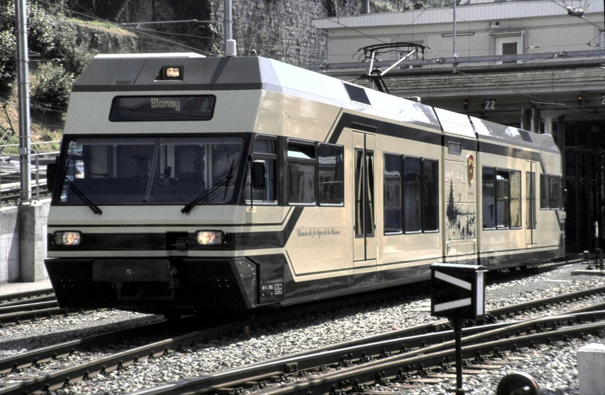 MOB Be 2/6 Nr.7007 in Montreux am 25.08.1999.