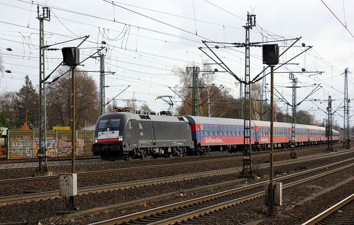 MRCE/HKX ES 64 U2-030/ 182 530 mit HKX nach Hamburg. Harburg 14.11.15