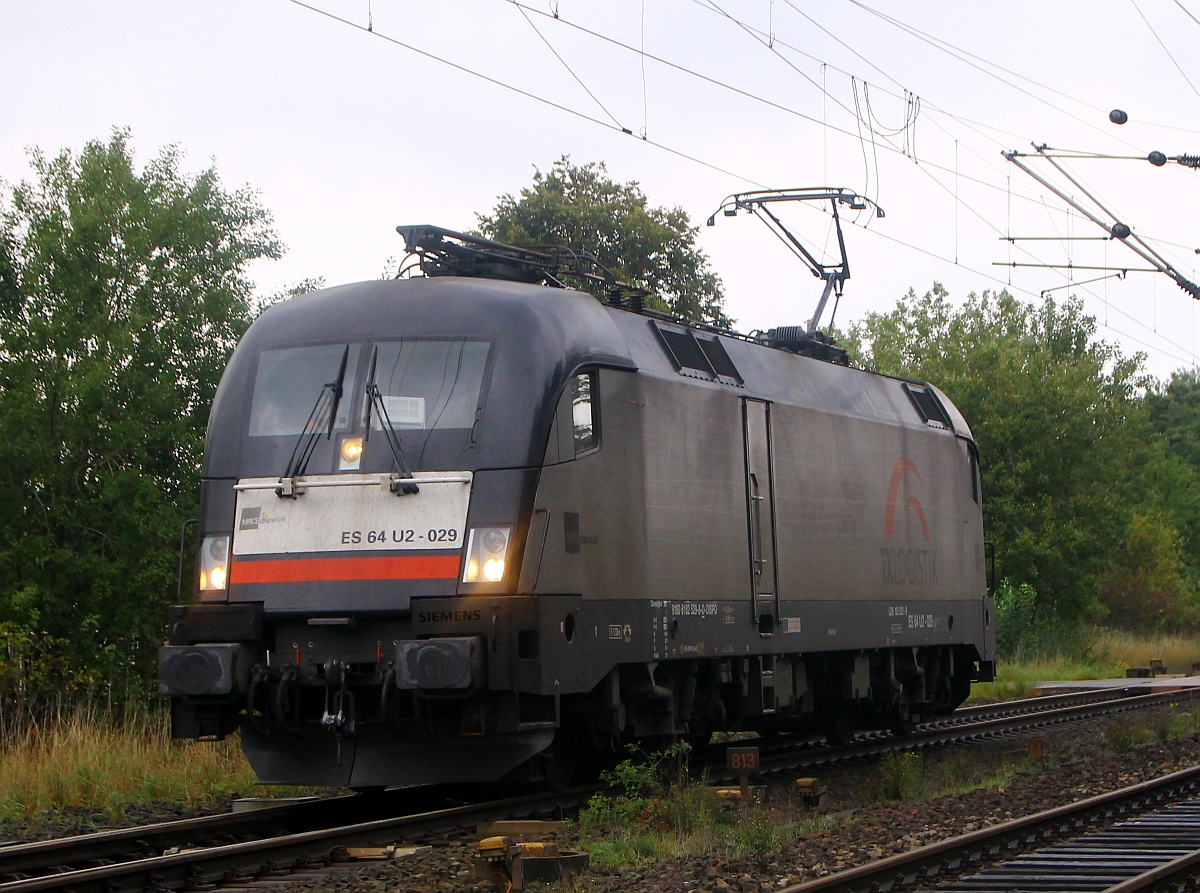 MRCE/TXL 182 529-8 auf dem R�ckweg von Padborg nach Hamburg festgehalten am B� Karpfenteich in Schleswig. 14.09.2014 (04200)