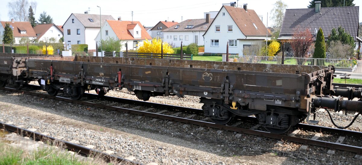 Niederbordwagen 31 80 39 48 102-9 RIV D-DB Remms 565 in V�hringen an 23.04.2010.