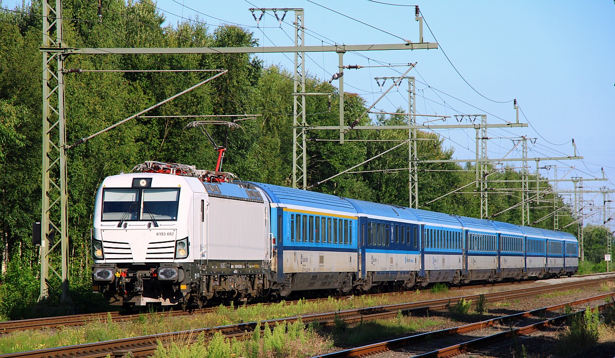 RAILL 193 682-2 mit IC 175 Flensburg - Prag. Jübek 10.08.2022