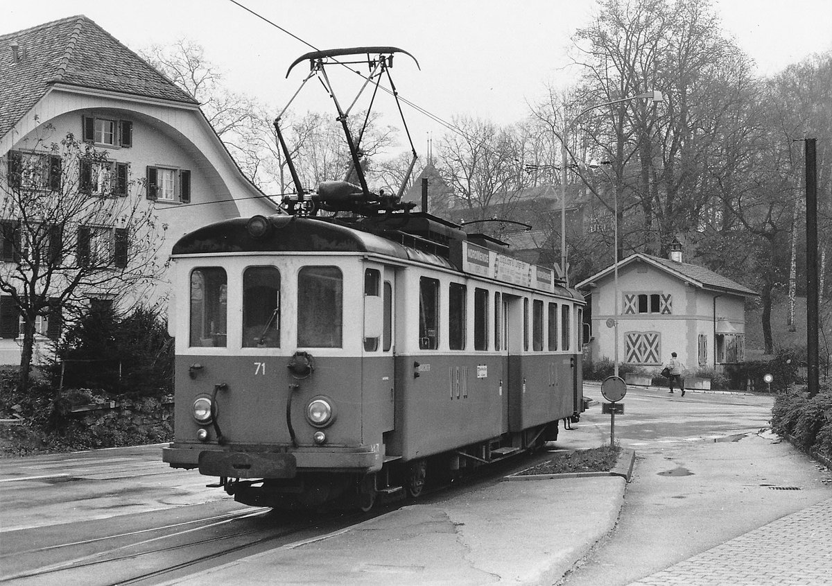 RBS/VBW:
 DR SCHNÄLLST WÄG NACH WORB 
MIT DEM BLAUE BÄHNLI WÄHREND DEN 80er-JAHREN DOKUMENTIERT.
Foto: Walter Ruetsch
