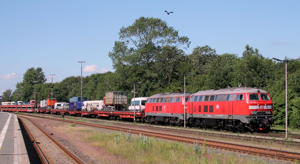 RP 218 466-1 + DB 218 389-5 Nieb�ll 17.06.2019