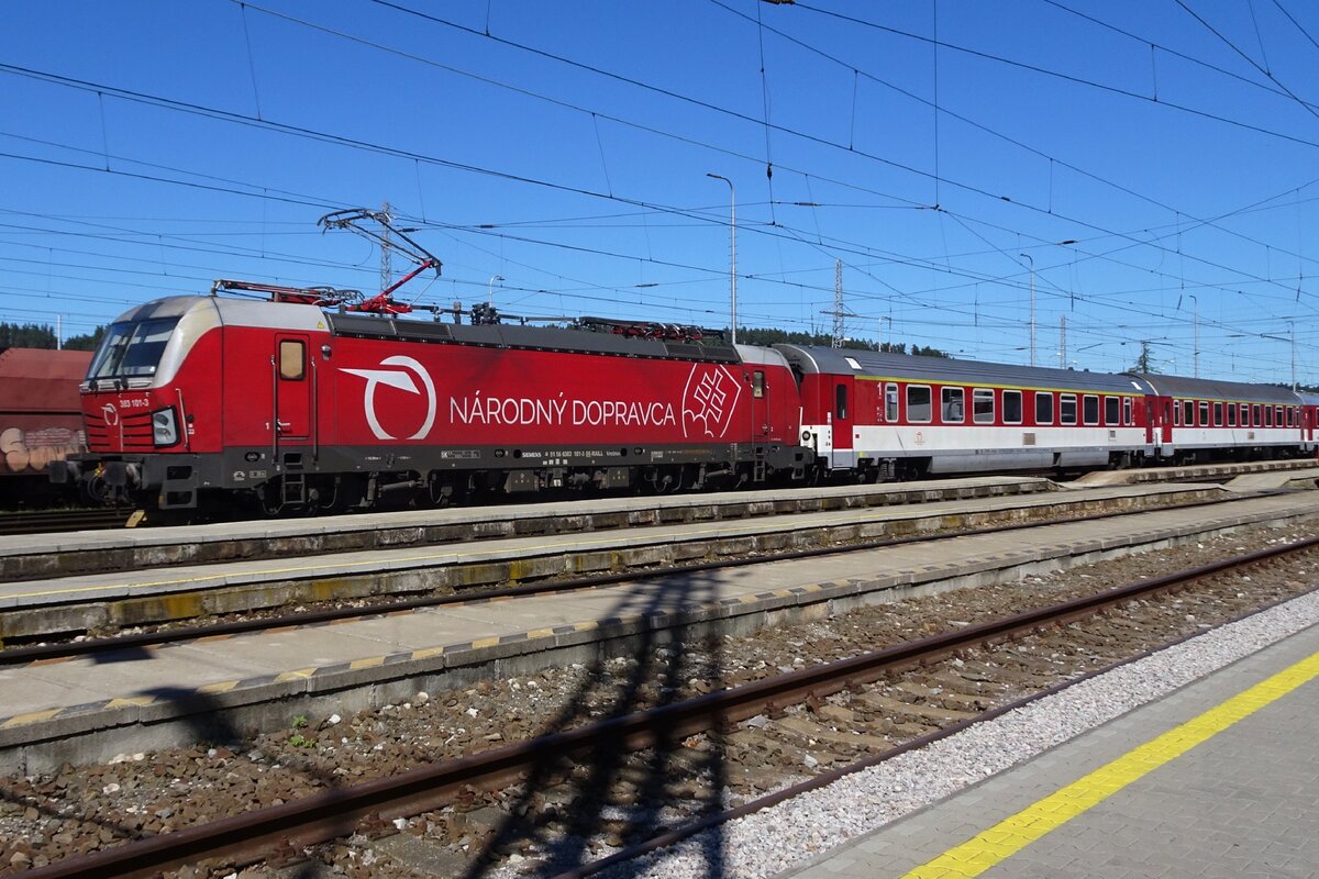 Rychlyk 'TATRAN' mit 383 101 steht am 23 Juni 2022 in Spisska Nova Ves. 