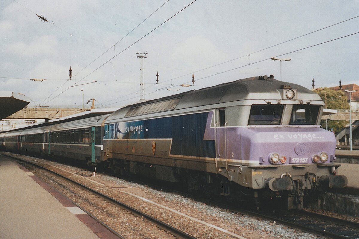 Scanbild von CC 72157 mit CoRail in Mulhouse-Ville, am 31 Mai 2008 fotografiert.