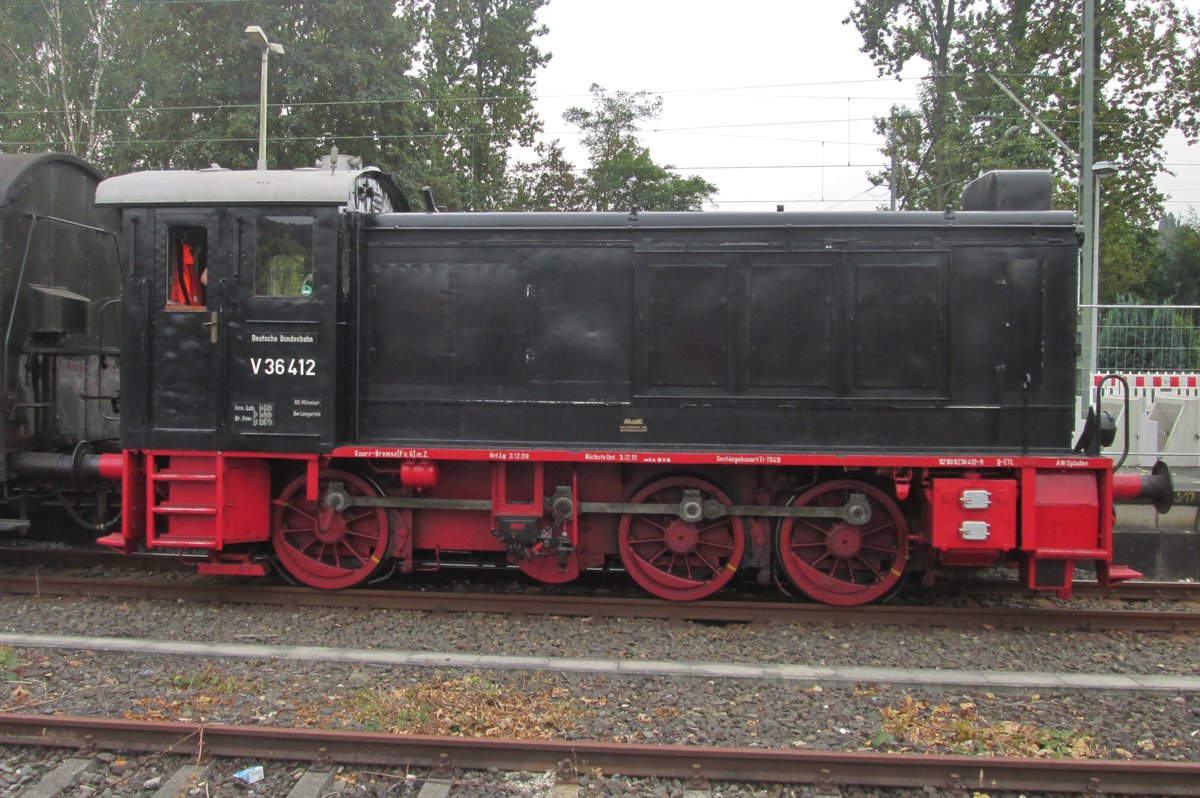 Seitenblick auf V36 412 in Bochum-Dahlhausen am 17 September 2016.