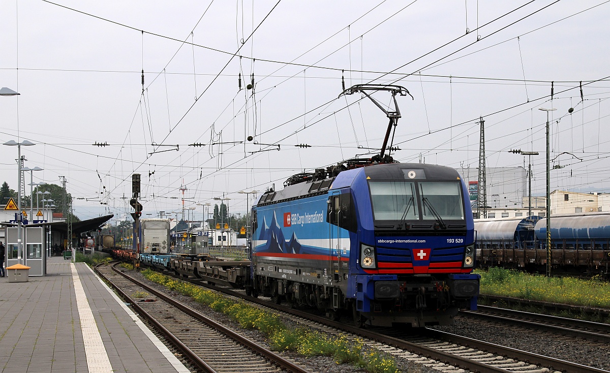 SIEAG/SBB 193 520-4 mit KLV Zug. Neuwied 17.09.2021