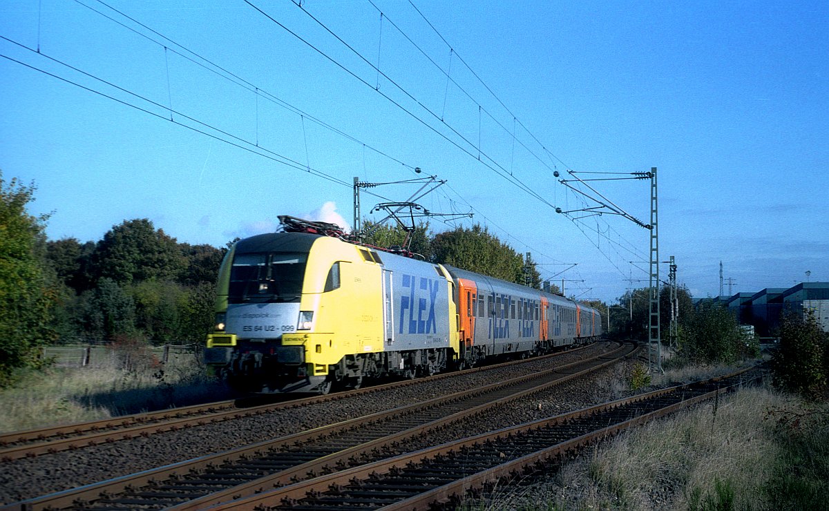 Siemens/FLEX ES 64 U2-099/ 182 599, Flensburg-Weiche 17.10.2003