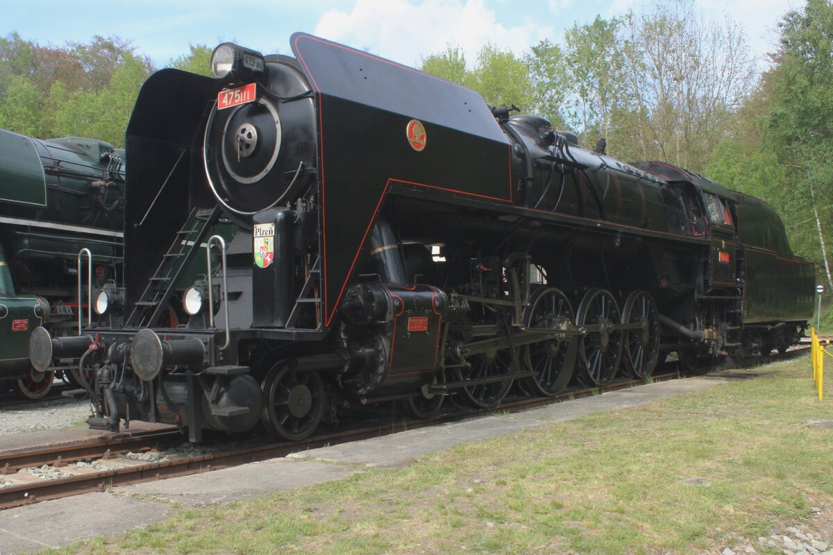 Slecht�tna (Gr�fin) 475 111 steht am 11 Mai 2024 ins Bw in Luzna u Rakovnika w�hrend die Dampftage des dortigen Eisenbahnmuseums.