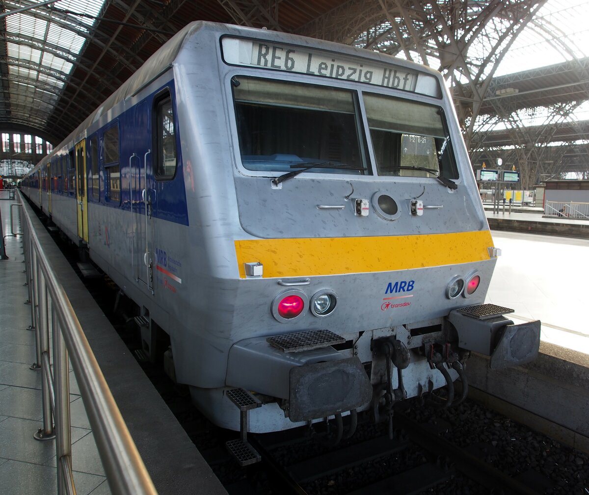 Steuerwagen der MRB in Leipzig Hbf am 19.07.2019.