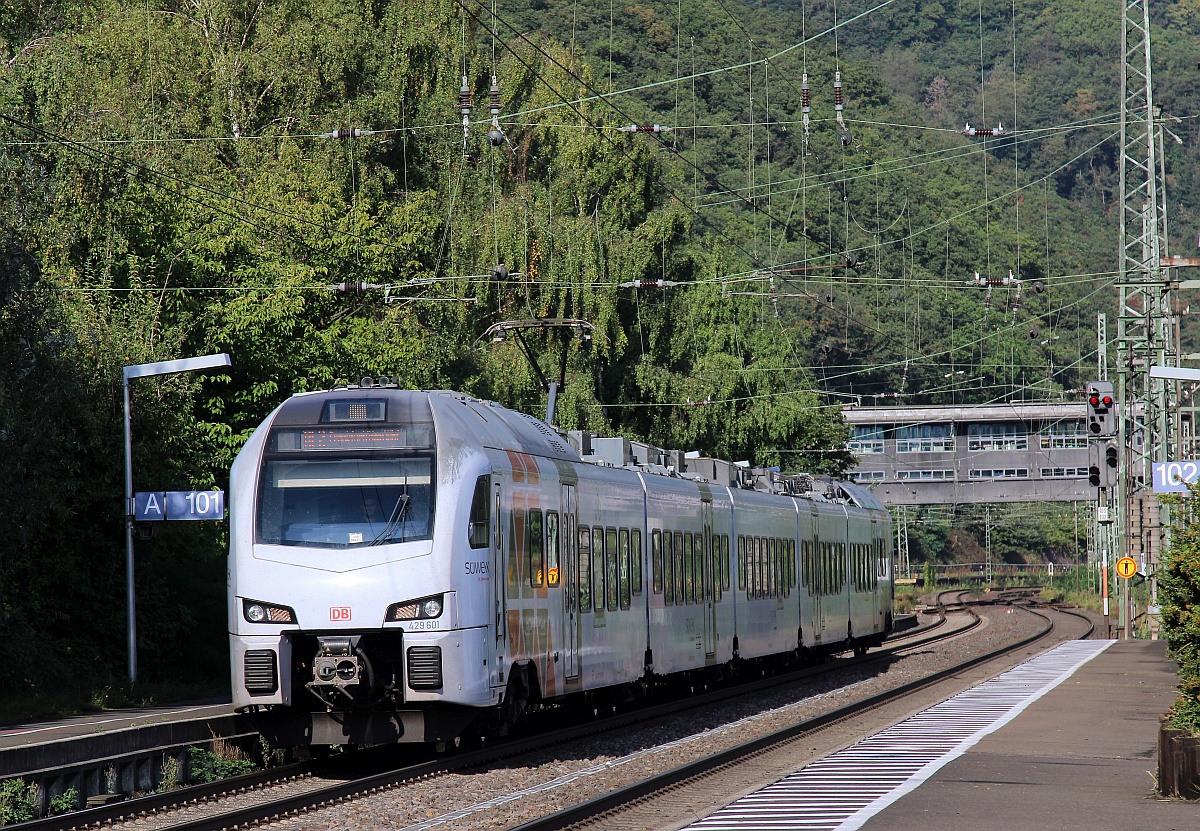 S�wex 429 101/601 als RE2 nach Frankfurt. Bingen am Rhein 16.09.2021