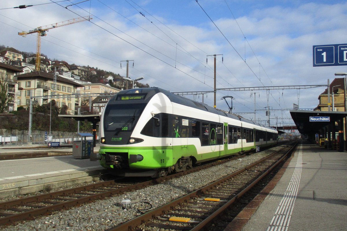 TransN 333 verl�sst Neuchatel am 31 Dezember 2018.