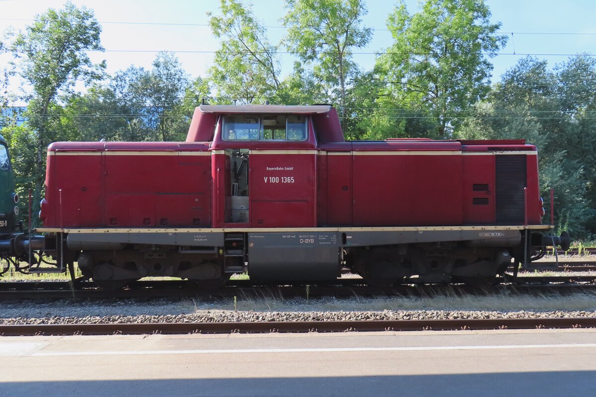 V 100 1365 der Bayernbahn steht am 15 September 2023 in Göppingen. Die Märklintage wurden schnell ins Tag der Schiene Programm eingegliederd.
