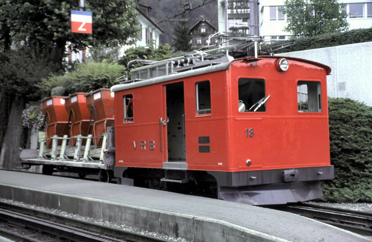 VRB He 2/2 Nr.18 in Vitznau am 30.08.1999.