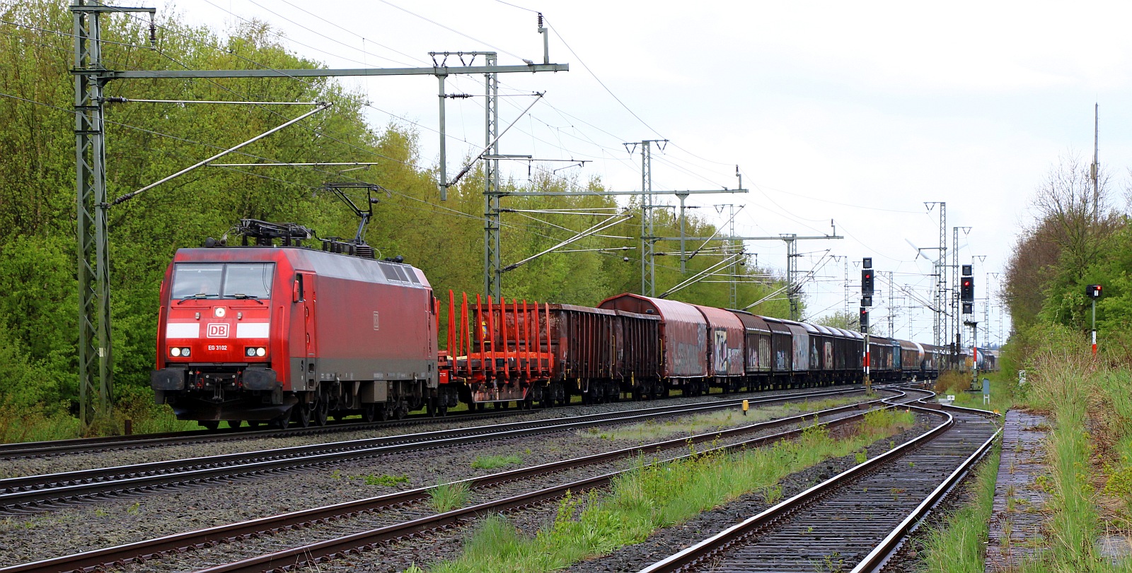 DBCSC EG 3102 mit langem Mischer gen Süden. Jübek 26.04.2024