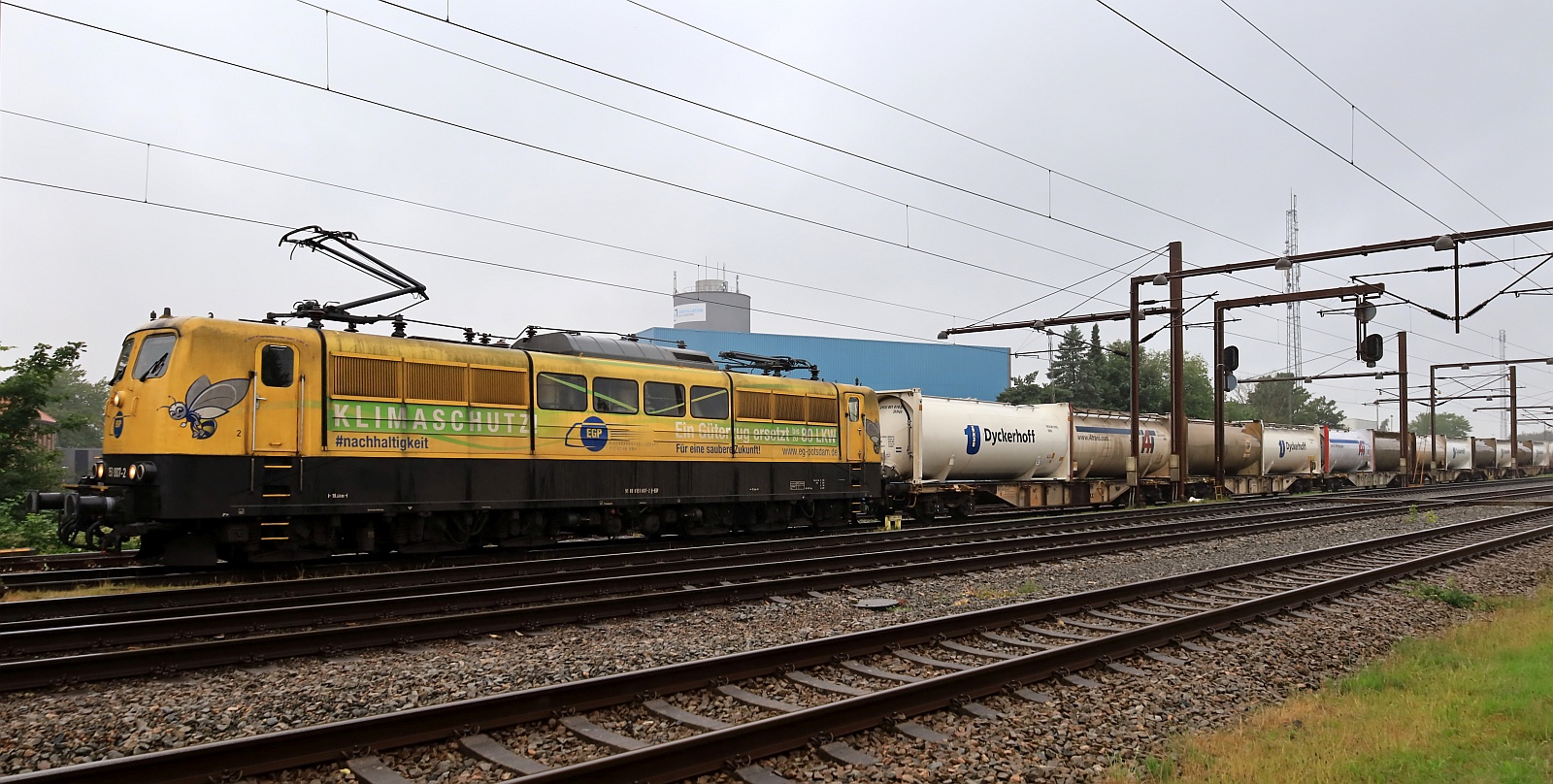 EGP 151 007 am Dyckerhoff Zementexpress kurz vor der Abfahrt. Pattburg/DK 24.06.2025
